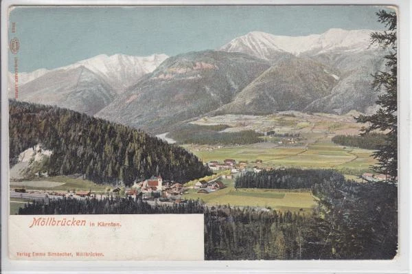 AK Möllbrücken, Panorama, 1900