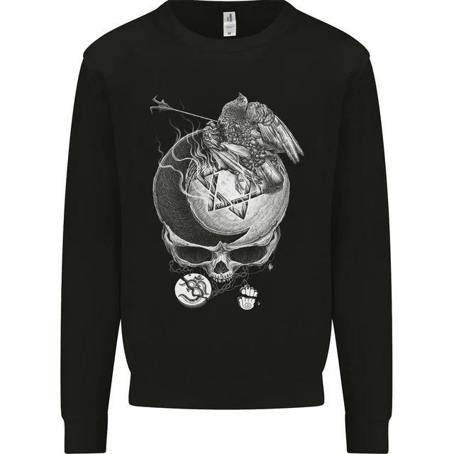 Death to Religion Skull Atheist Atheism FSM Kids Sweatshirt Jumper