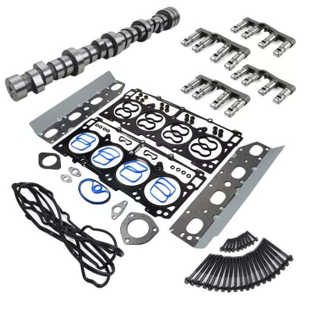 MDS Lifters Cam shaft Kit Fits 09-16 Jeep Dodge Chrysler 5.7L Hemi Gaskets Bolts