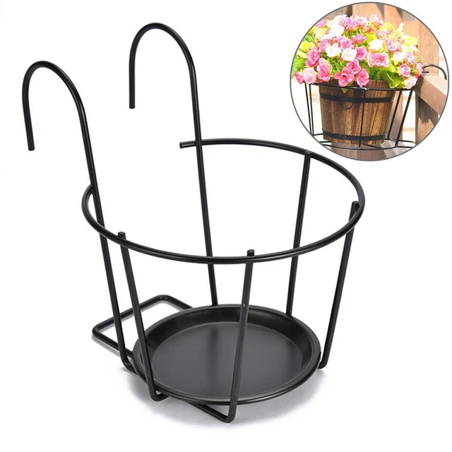 Décor à la maison Balcon Garde-corps Pot de planteur, Pot à fleurs suspendu,