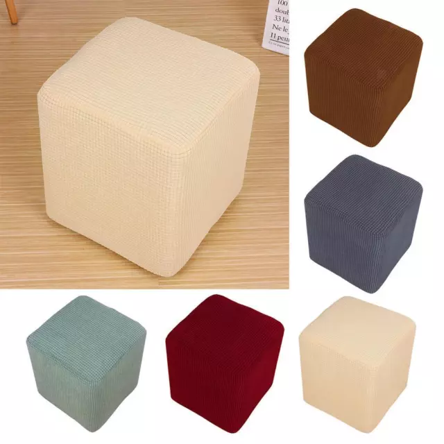 Pouf repose-pieds housse extensible Rectangle tabouret de rangement housse de