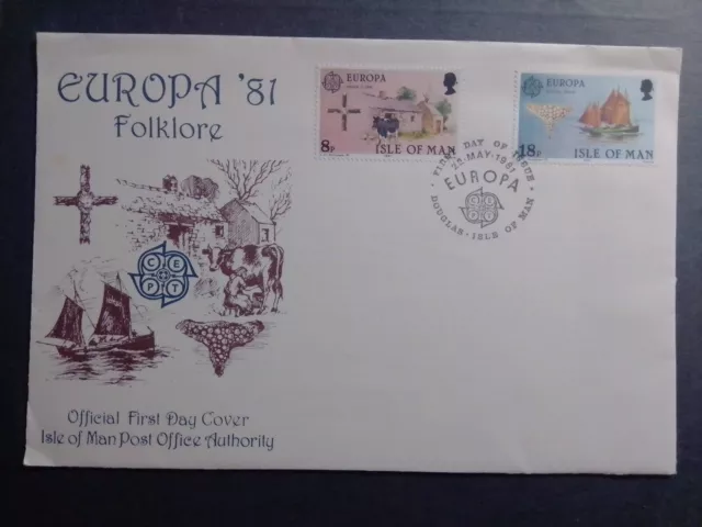 Ersttagsumschläge FDC ISLE OF MAN 1981. EUROPA CEPT. FOLKLORE