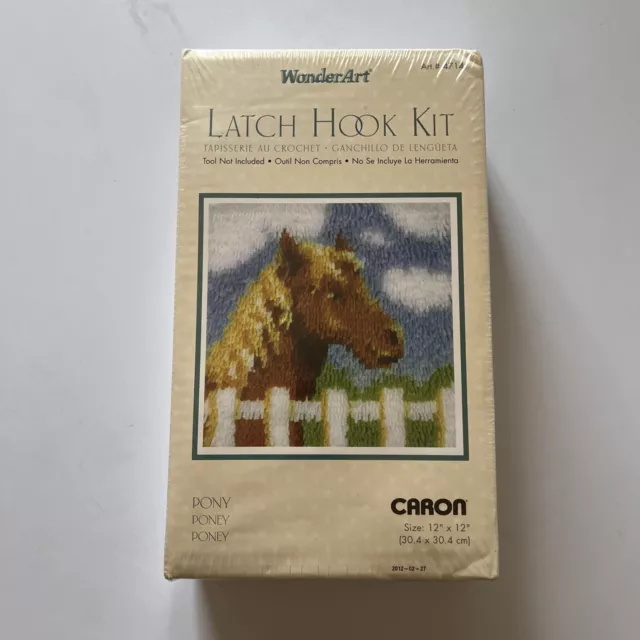 Caron Wonder Art Pony Latch Hook Kit 12"X12" 30.4x30.4cm