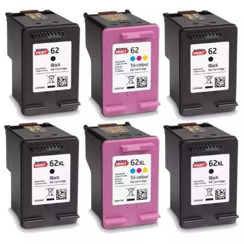 Remanufactured HP 62 / 62XL Ink Cartridges for HP ENVY 5540 Printers