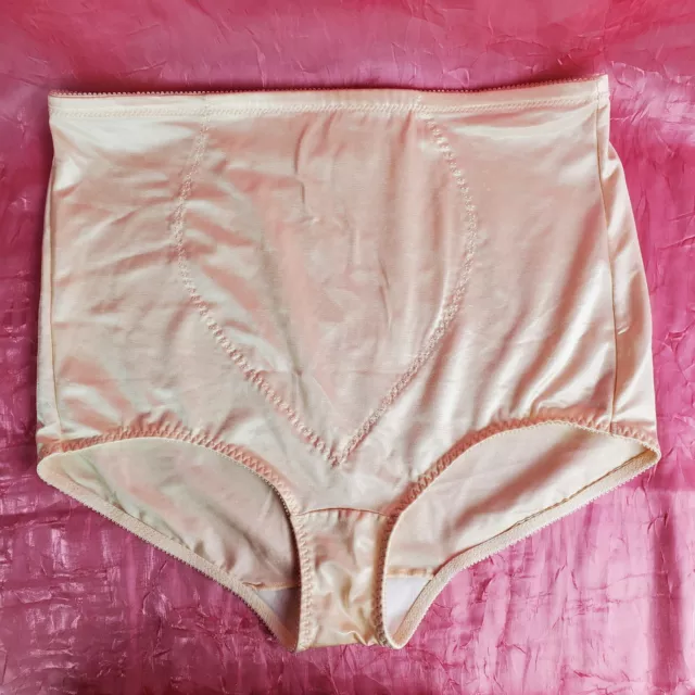 FLEXEES NYLON SILKY Control Shapware Brief Girdle Granny Panty 2XL Pin ...