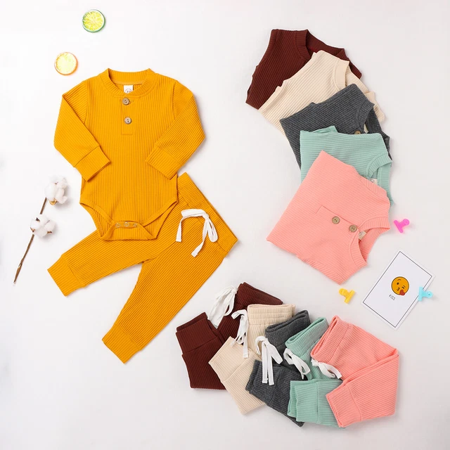 Set abiti per bambine neonati neonati set pantaloni con tuta per bambini Regno Unito