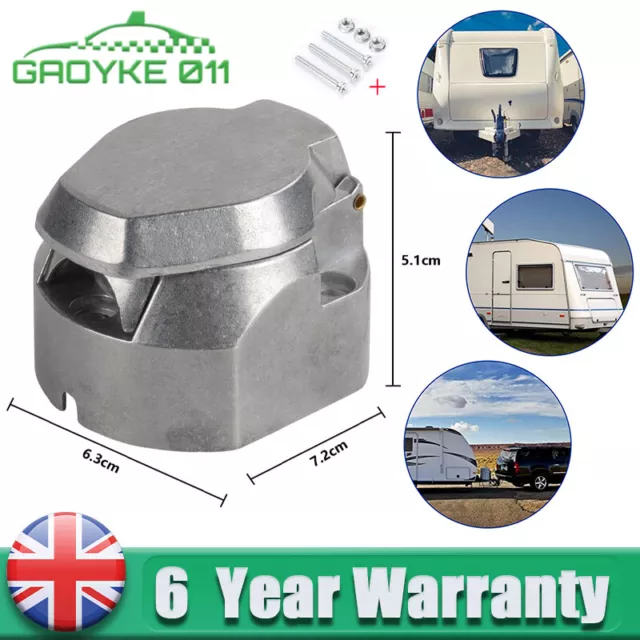 13 Pin Euro Metal Socket Trailer Towbar Towing Car Van Caravan Campervans Alloy