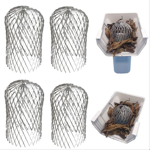 Comodo set di 4 pz protezioni copertura tubi scarico grondaia metallo per una facile installazione