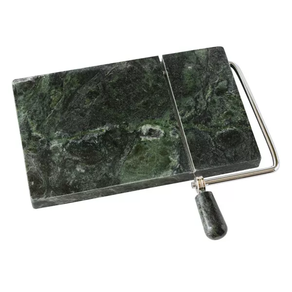 TAGLIERE TAGLIAFORMAGGI in Marmo Verde Italian Green Marble Cheese Wire Board