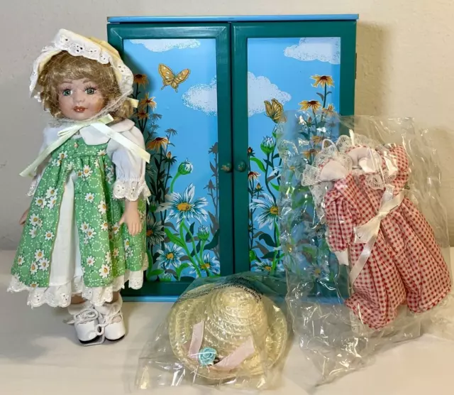 Heritage Signature Collection “Irene” Porcelain Doll with Wardrobe Extra Clothes