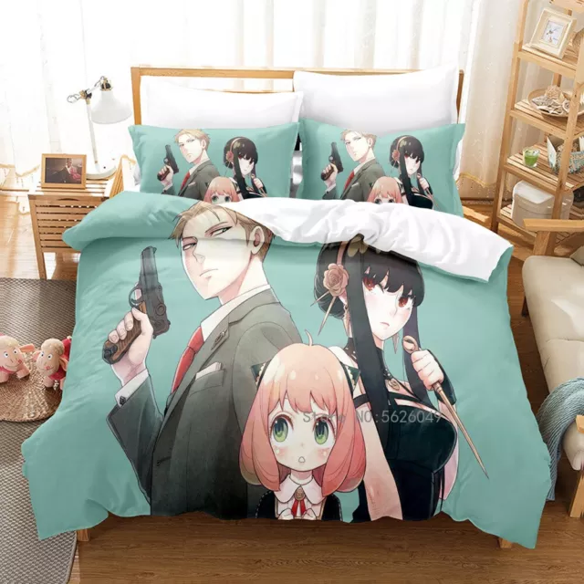 Spy X Family Manga Bedding Loid Forger Duvet Cover Set Cute Bed Bedroom Decor