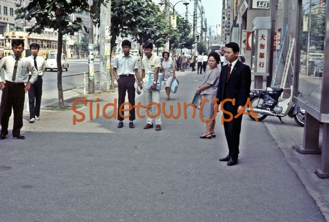 Vtg 1960's Orig Photo Slide Street Scene Japan X1K158