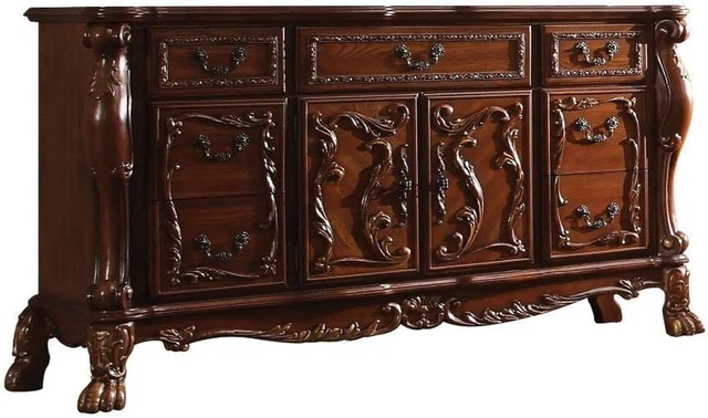 ACME 12145 Dresden Dresser, Cherry Oak Finish