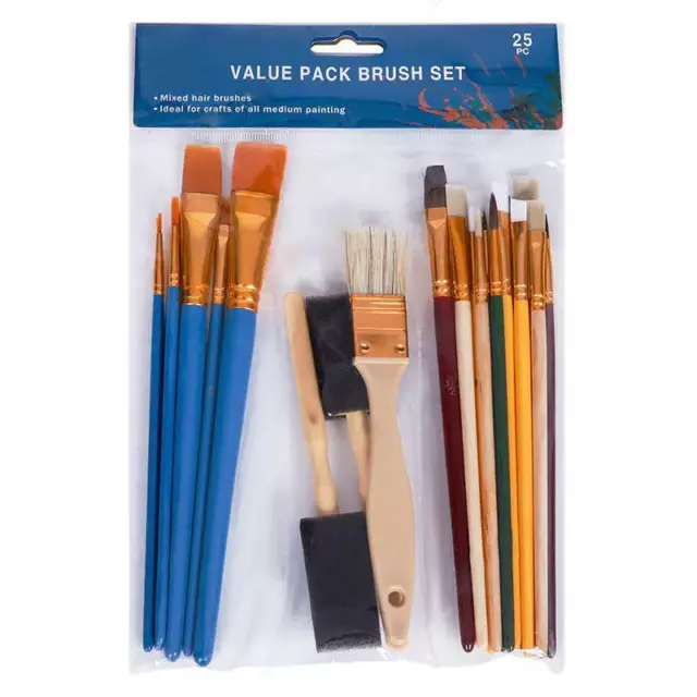 Crafter's Paquete de Valor Pincel Y Esponja Surtido Set 25pc