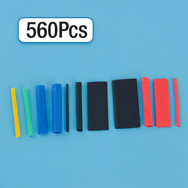 560Pcs Heat Shrink Tubing Tube Sleeve Electrical Assorted Cable Wire Wrap Tool