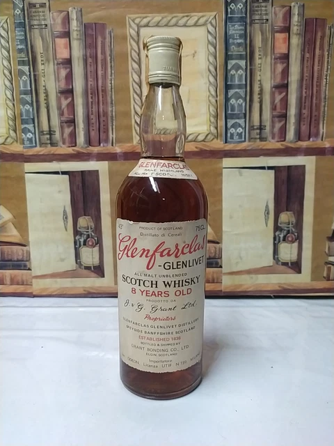 Whisky Unblended Glenfarclas-Glenlivet 8 Years Old 75cl 43% Anni 60 Imp. Odeon