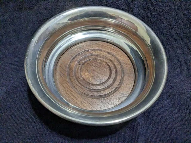 Vintage Kirk Stieff Co. Modern & Colonial Certified Pewter Wine Bottle Coaster Vintage Kirk Stieff Co. Modern & Colonial Certified Pewter Wine Bottle Coaster