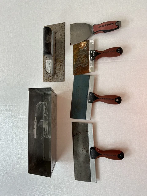 MARSHALLTOWN DuraSoft I Taping Knife SET LOT( 10,8, 6,4 And Pan ) 11x4 Trowel