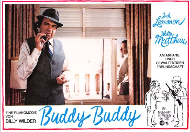 Buddy Buddy ORIGINAL Aushangfoto Jack Lemmon / Walter Matthau / Klaus Kinski