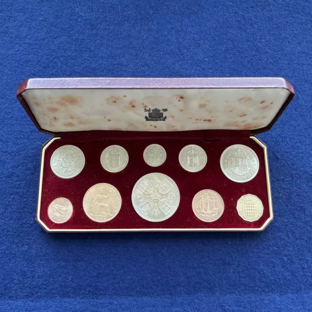 1953 Elizabeth Ii Coronation 10 Coins Set Original Case Gb Good Condition Qeii68