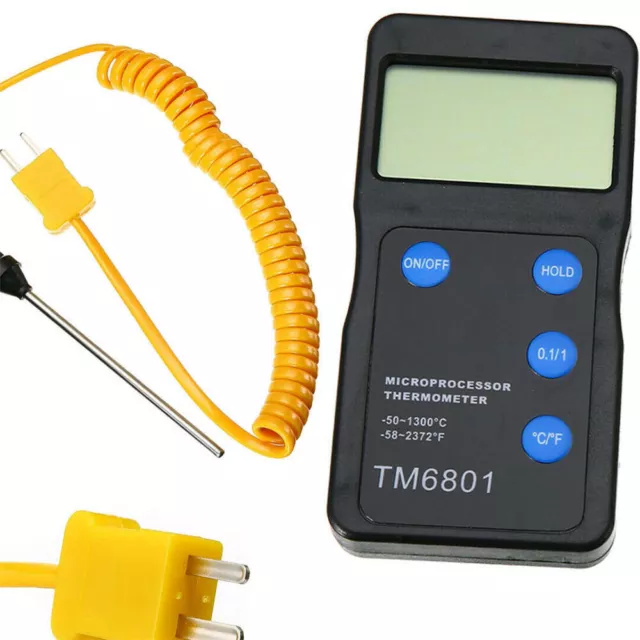 K Type Digital High Temperature Thermometer Pyrometer and Probe 1300℃ 2327℉ Sale 2