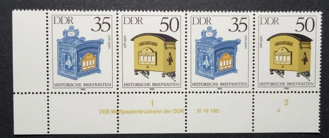 DDR,  Zudr. Mi-Nr. 2926 / 27 , mit Druckvermerk, postfrisch