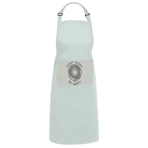 Women's Cotton Enriched Kitchen Apron - Durable XXL Size (Green)