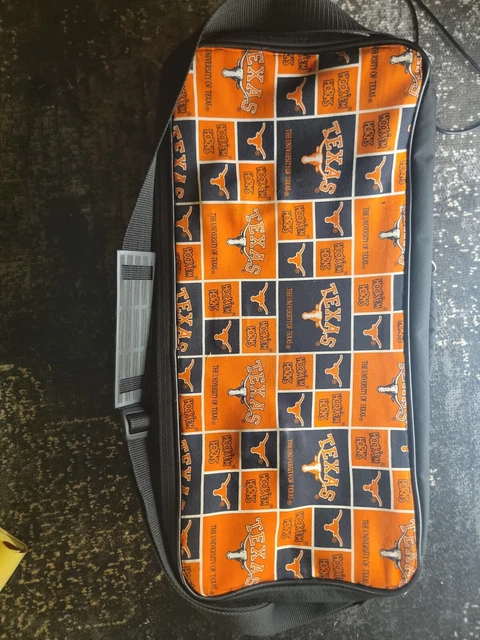 Texas Longhorns Travel Bag Multi Pocket  Hook 'em Horns 22" x 11" READ Sewn on