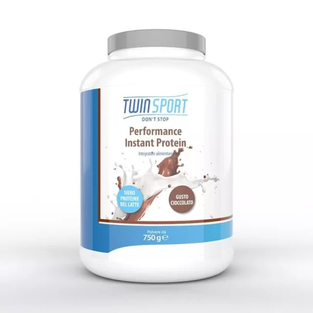 Twin Sport Integratore Performance Instant Protein Proteine Massa Muscolare 750g