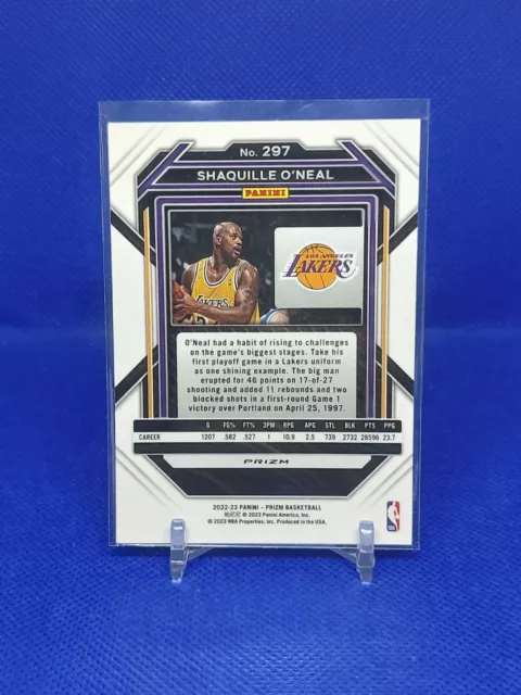 2022-23 PRIZM BASKETBALL Shaquille Oneal Red Cracked Ice #297 Lakers $1 ...