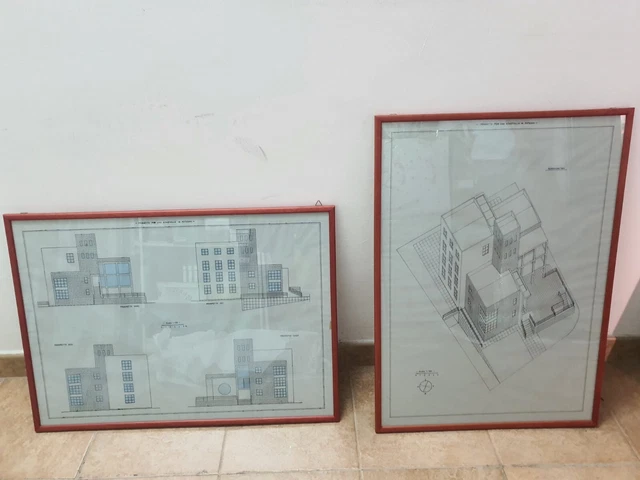 Set quadri da arredamento Lucidi a china e pastello Stadtville a Potzdan 1995