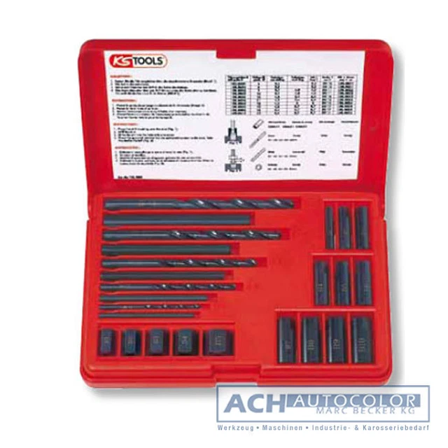 Kit Estrattori Viti Rotte KS Tools 25 Pezzi - Per Bulloni E Tiranti Filettati Da M5 A M16 - Foto 4