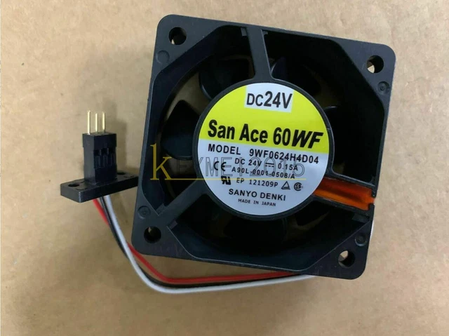1PCS New For Sanyo 9WF0624H4D04 60*60*25mm 24V 0.15A Cooling Fan Fanuc 3pin Plug