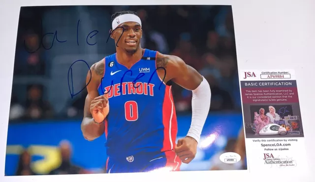 Pistons Jalen Duren Full Name Signed Autographed 8.5 X 11 Photo Jsa Ap69884 Coa