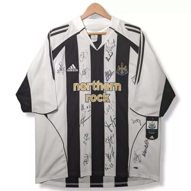NEWCASTLE UNITED Signed Football Shirt 2005-2007 Home Jersey BNWT Squad Shearer