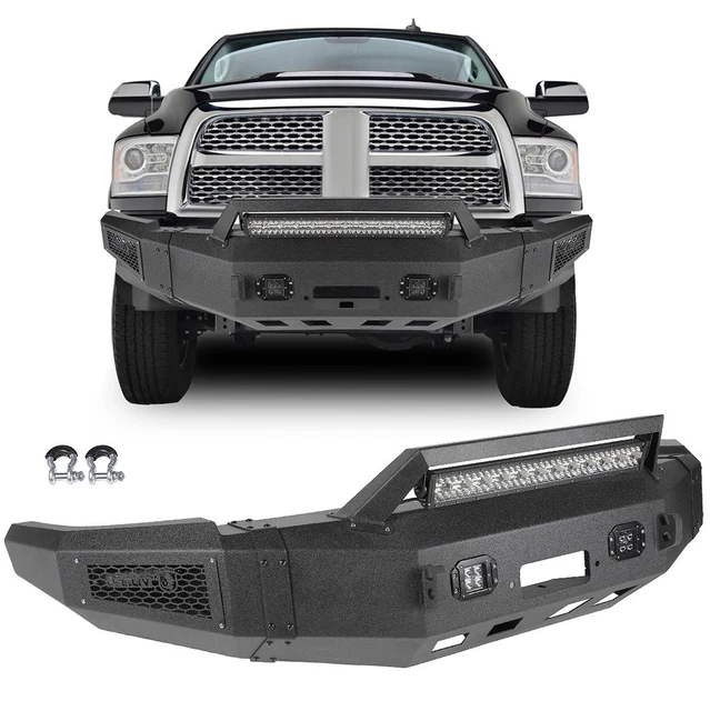 Assembly Front Bumper Assembly winch Ready w/ Lights for 2010-2018 Dodge Ram