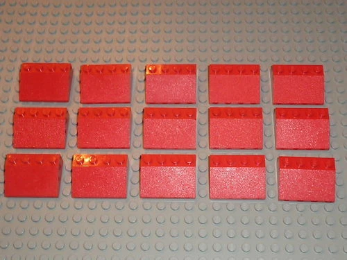 15 x tuiles pour toits LEGO red Slope Brick roof ref 3297 / Maison gare train