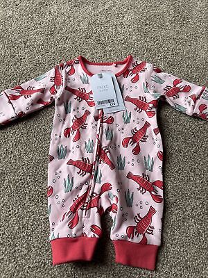 Next Pink/Red Lobster All Over Print Zip Sleepsuit First size Weight 7.8 lbs