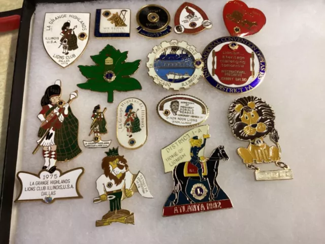 Lions Club Pin: 15 Vintage Bird Pins