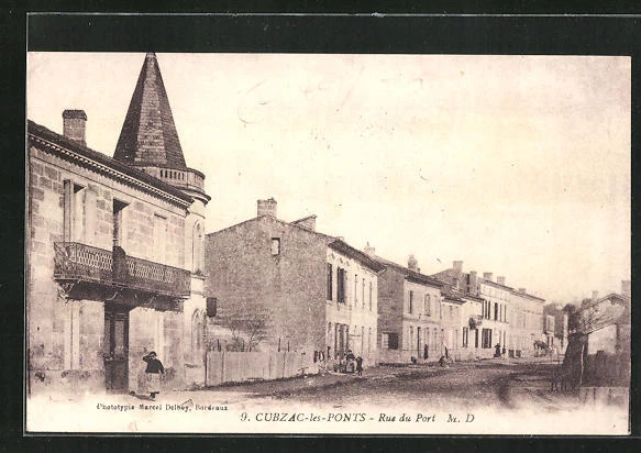 CPA Cubzac-les-Ponts, Rue du Port