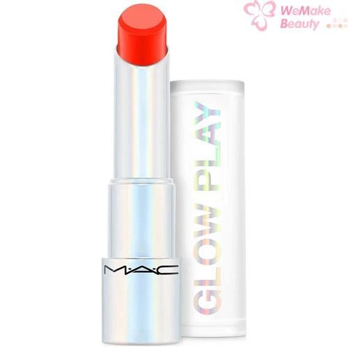 Bálsamo labial MAC Glow Play 453 Rouge Awakening 0,12 oz/3,6 g nuevo en caja