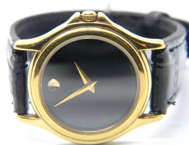 F ladies Authentic Movado Gold Plated Clean Swiss Watch model 87 E4 0823 Working