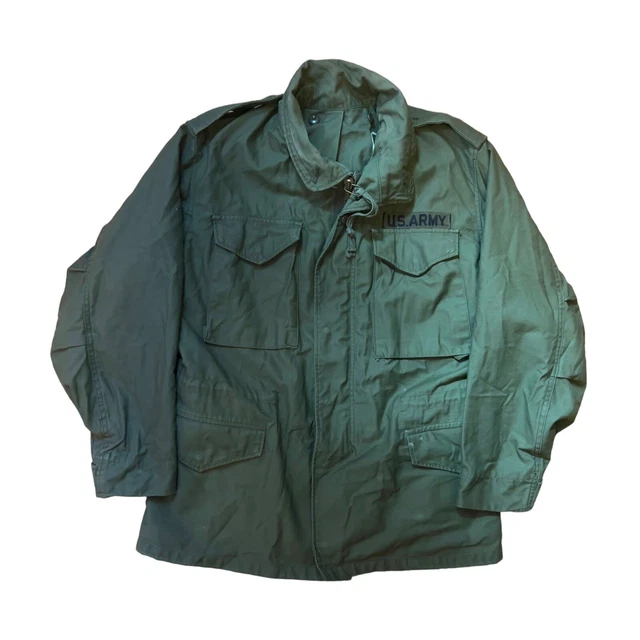 VINTAGE M65 FIELD Jacket Size Med Reg Green Army Vietnam Era OG107
