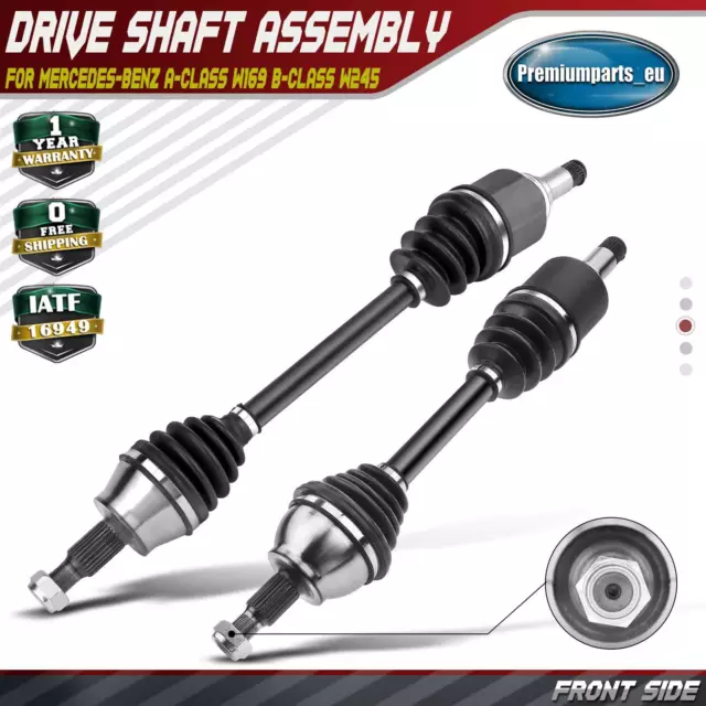 2x Drive Shaft Front for Mercedes-Benz A-Class W169 B-Class W245 1693603972 New