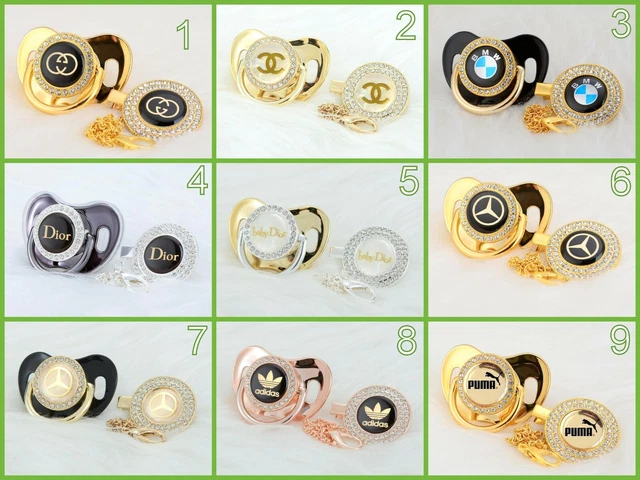 Chupete chupete de bebé juego de regalo para bebés artículos de bebé pedrería aspirador