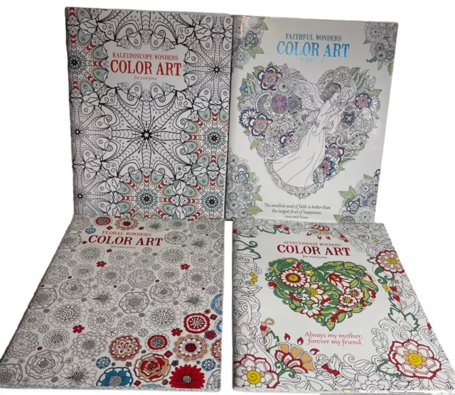 Adult Coloring Book Colored Pencils 80 Ct Leisure Arts Kaleidoscope 2 Pc  Set NEW