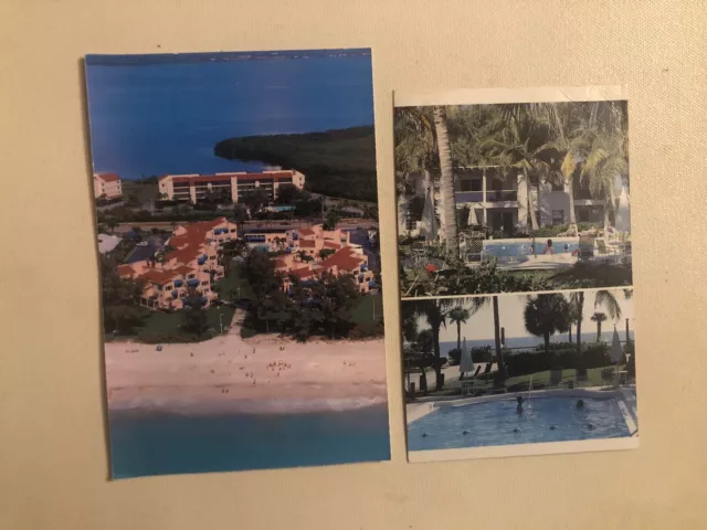 Lot Of 2 Chrome Postcards, Longboat Key Florida, Resorts