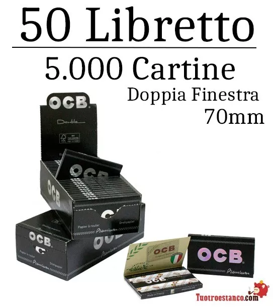 2 X Carta OCB Doppia Finestra da 70 mm - 25 libretti