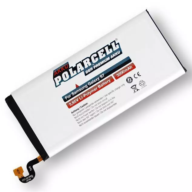 PolarCell Akku für EB-BG930ABE - Samsung Galaxy S7 3200mAh Batterie Handy Accu