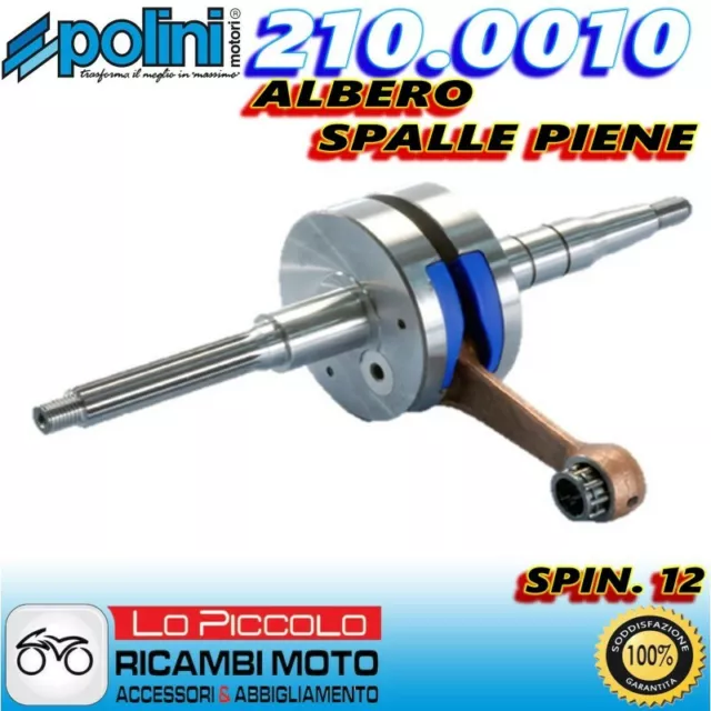 Albero Motore Polini Racing Spalle Piene Per Minarelli Orizzontale 50 Sp.12